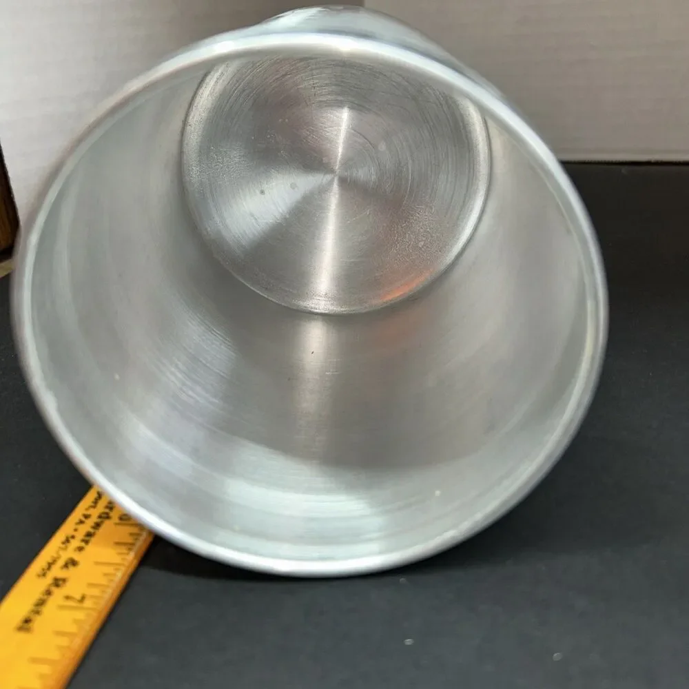 Vtg 60s Aluminum Coffee Canister Copper Lid Bakelite Knob Italy Made